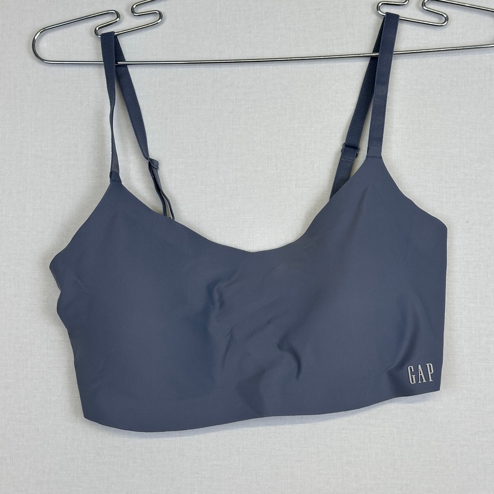 GapBody Bonded Wireless Bralette Blue‎ Gray Seamless Women's M